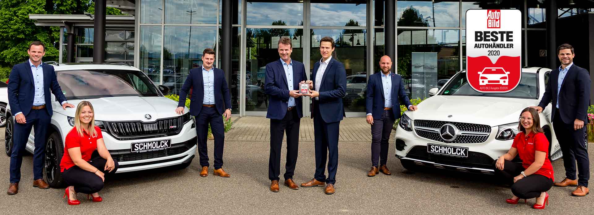 Schmolck wurde von der AutoBild zum besten Autohändler 2020 ausgezeichnet