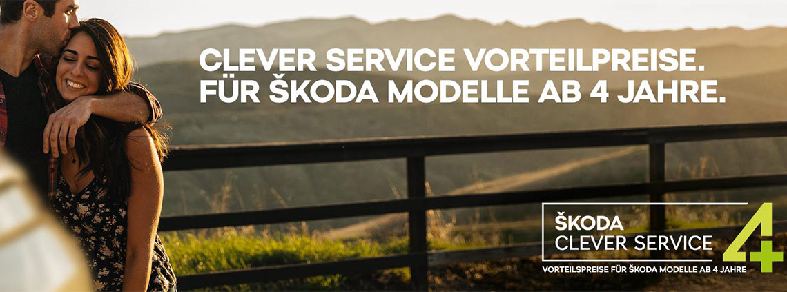 Service, der zum Fahrzeug passt. Vorteilspreise für ŠKODA Modelle ab 4 Jahre.