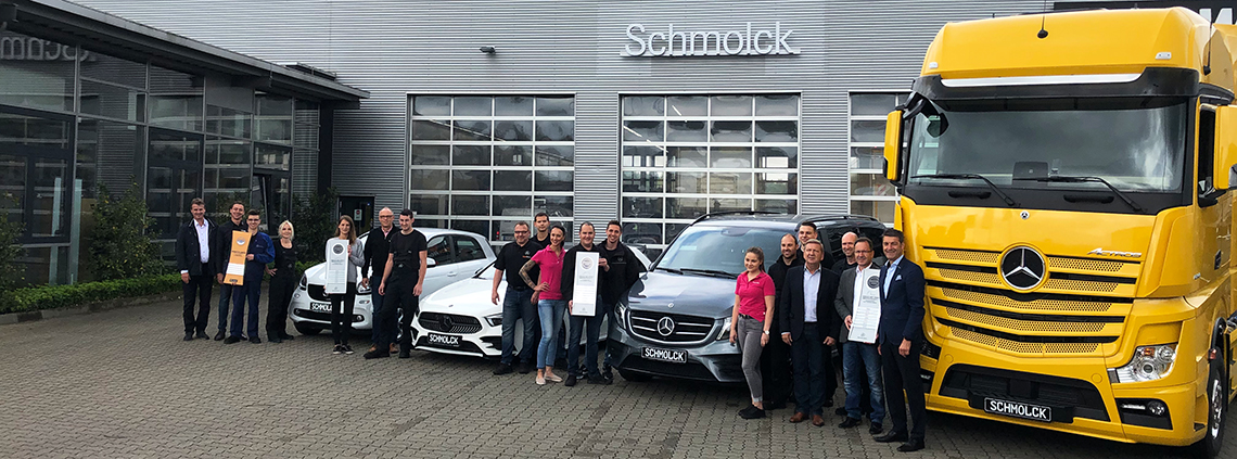 Das Autohaus Schmolck wurde mit dem Service mit Stern und smart & smile 2019 ausgezeichnet